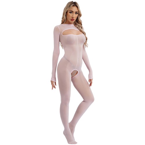 Body elástico transparente sin entrepierna con pecho abierto para mujer - Imagen 76 de 89