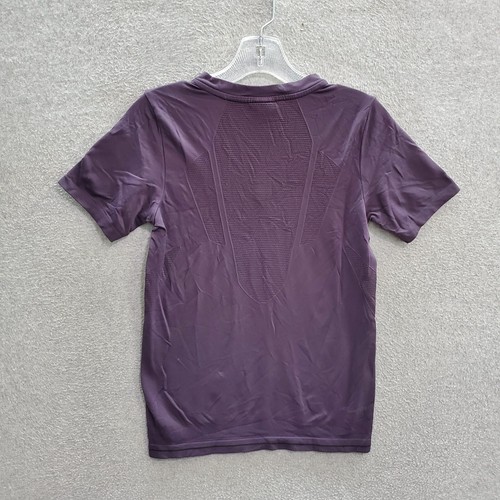 Adidas Girls Activewear Top Medium Purple T-Shirt Clima365 Logo 3 Stripes Tee - Picture 6 of 7