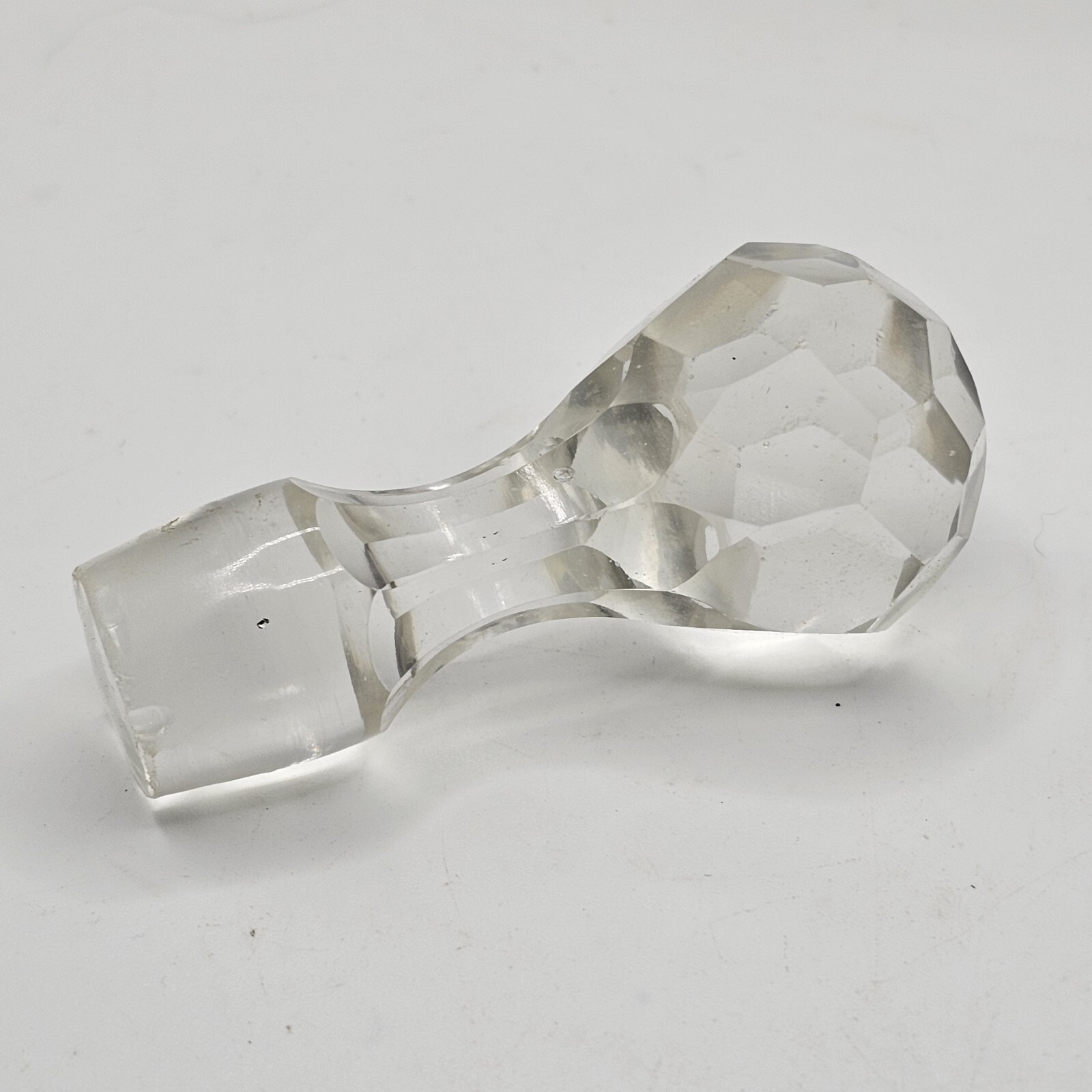 Vintage Diamond Cut Crystal Perfume Bottle with Stopper