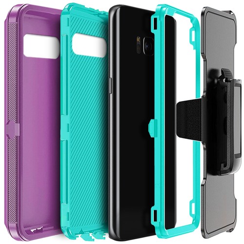 For Samsung Galaxy S8/S8+ S8 PLUS Case Heavy-duty Rubber Clip Belt Phone Cover - Picture 16 of 54