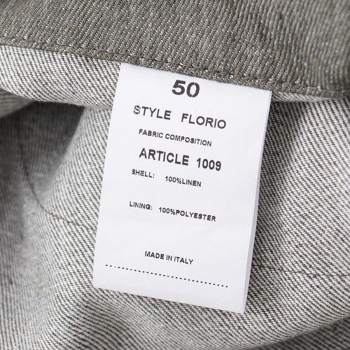 Manto 'Florio' Green Twill Linen Outerwear Vest M (Eu 50) NWT - Picture 8 of 8