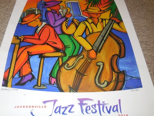 VINTAGE 2014 JACKSONVILLE JAZZ FESTIVAL POSTER SIGNED & NUMBERED.274/400 - Picture 3 of 6