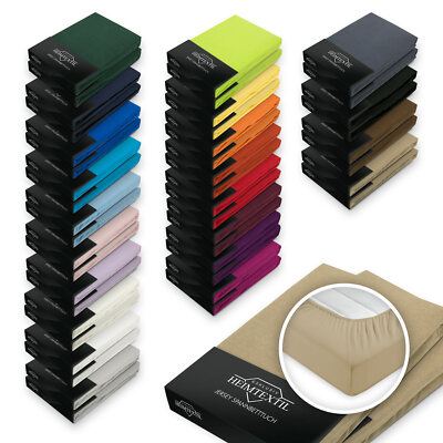 Doppelpack Jersey Spannbettlaken Premium 140 - 160 cm x 200 cm