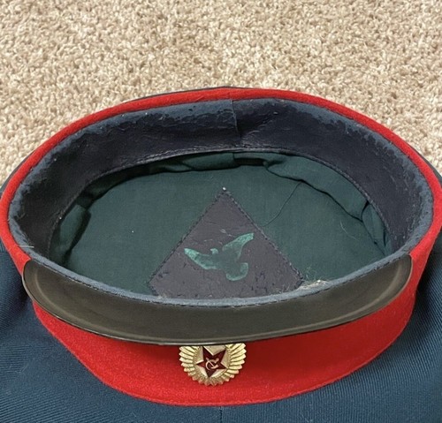 RUSSIAN USSR SOVIET MILITARY UNIFORM VISOR HAT Vintage - Picture 5 of 6