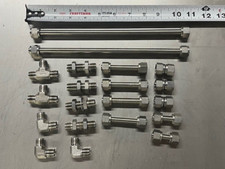 LOT OF 20 SWAGELOK 3/8" TUBE STAINLESS STEEL FITTINGS