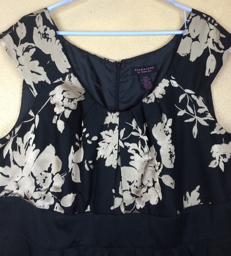 Sexy Vestido de Cóctel Firme Robbie Bee Negro Sin Mangas Talla Grande 22W - Imagen 4 de 10