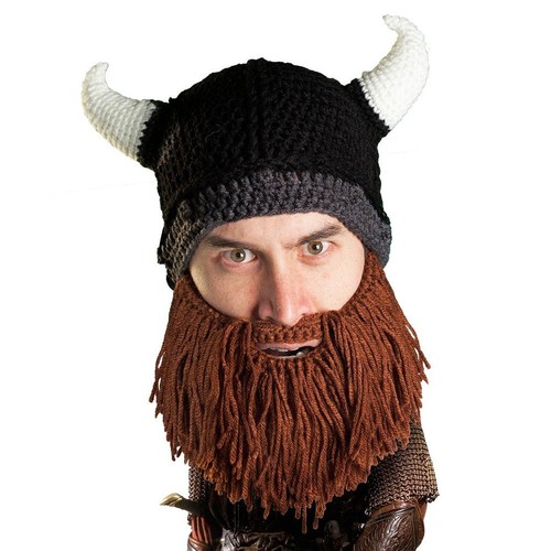 Mütze Beard Head Bartmütze Looter kurz braun Wickinger Helm Ski Maske Mask 51 - Picture 2 of 2