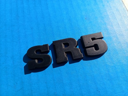 Toyota 4Runner SR5 Lettering Rear Black Emblem 2003-09 Used OEM  - Picture 4 of 5