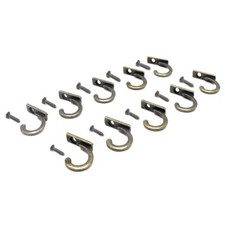 50pcs Antique Sing Row Hooks With Screws Home Closet Clothes Robe Hang Organizer