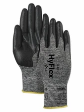 3 PR. Ansell 11-801 HyFlex Lightweight Nitrile Palm Coated Work Gloves