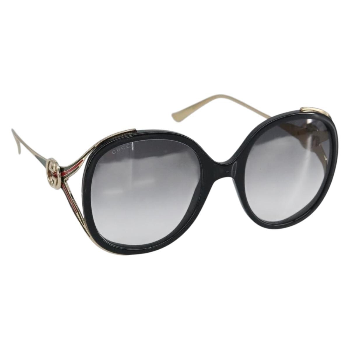 GUCCI Interlocking Web Sherry Linen Sunglasses me… - image 1