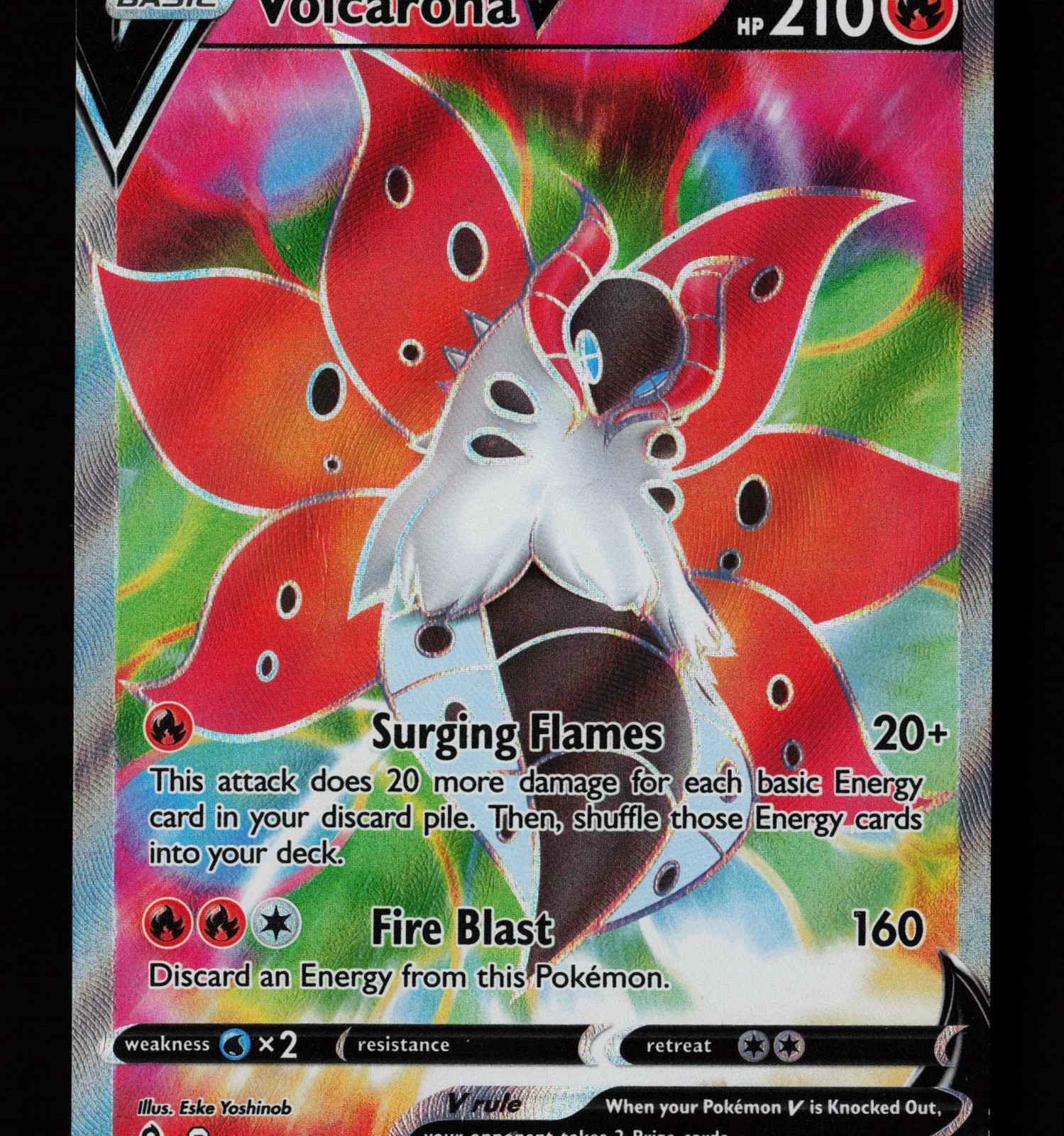 Volcarona V (Full Art) 170/203 Ultra Rare SWSH07: Evolving Skies Pokémon Card