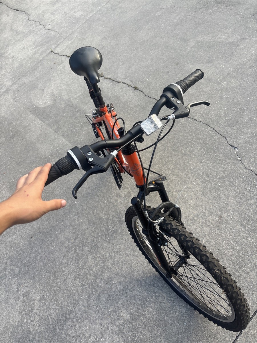 New Mountain Bike, Orange, Incline Huffy With Gears 24”