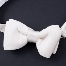 Tom Ford Ivory White Grosgrain Twill Silk Pre-Tied Bow Tie NWT Bowtie