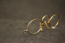 Unused Antique Gold Spring Bridge Pince Nez Eye Glasses Vintage eyeglasses