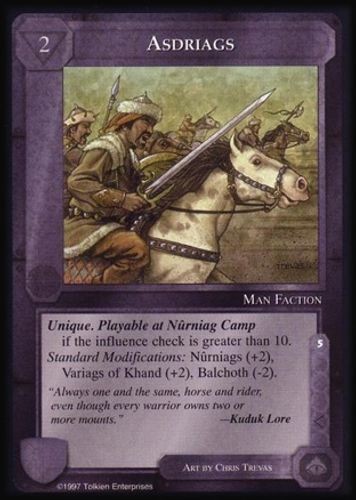 Asdriags - Against the Shadow - Middle-Earth CCG - Imagen 1 de 6