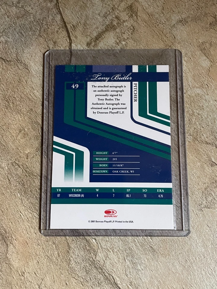 2007 Elite Extra Edition Tony Butler Rookie Auto #272/419 - Image 2 of 2