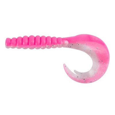 Dr.Fish 10 Pack Grub Soft Fishing Lures, 3 inch 3''-10 Pack, Pink/Pearl
