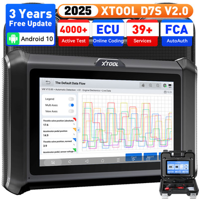 XTOOL D7S 2.0 KFZ OBD2 Diagnosegerät Bidirectional Scanner All System ECU Coding