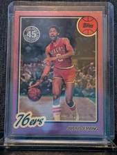 Julius Erving 2025-26 Topps 1980 Retro 45th Anniversary Pink Foil SP #80BK-2