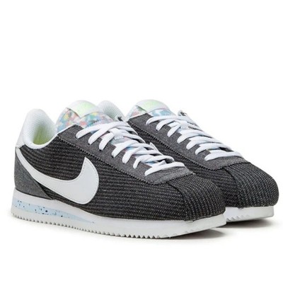 Nike Classic Cortez Recycled Canvas Sneakers Mens 7.5 Iron Gray White CQ6663-001