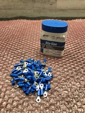 QTY 100 STA-KON 14RB-6 Vinyl Insulated Ring Terminals, 18-14 AWG CU