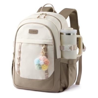 School Backpack for Teen Girl, Cute Student Bookbag Fits 15.6 Inch Laptop, Ba...