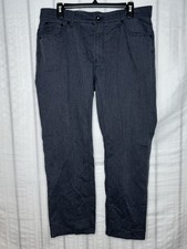 BRAX CHUCK Woo.Look Mens Pants 34x27 Heather Gray Flannel Chino 5-Pocket Stretch