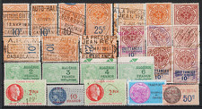 COLONIES :  sélection de Timbres Fiscaux (Algérie/ Maroc et divers) .. Affaire !