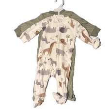 6M Carter's Baby Boy Animal Print Snap-Up Footie Pajamas
