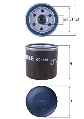 KNECHT OC 1566 Ölfilter für ALPINE,DACIA,DATSUN,HONDA,HONDA MOTORCYCLES,HYUNDAI, - Bild 1 von 2