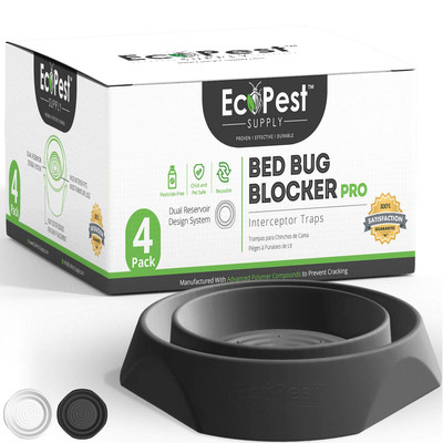 EcoPest Bettwanzenabfangjäger - 4er Pack | Bettwanzenblocker (Pro) Abfangjäger