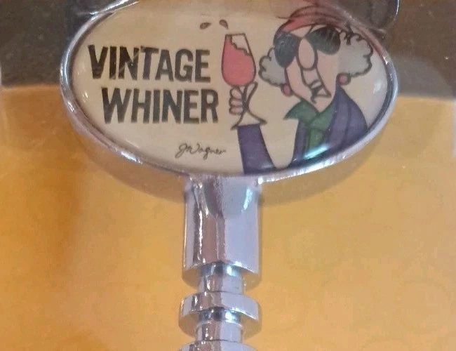 NEW Maxine Wine Bottle Opener Hallmark "Vintage Whiner" Cork Screw Senior Gift - Image 2 of 4