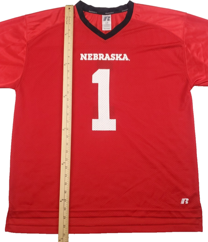 Nebraska Cornhuskers #1 Football Jersey Adult Large Red Russell Athletic Huskers - Picture 6 of 9