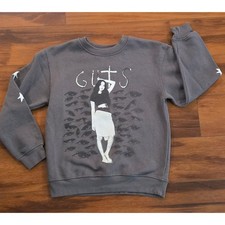 Olivia Rodrigo GUTS Tour Sweatshirt Gray Star Sleeve Graphic Crewneck Size M