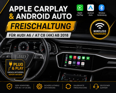   Audi A6/A7 C8 4K CarPlay Android Auto Wireless MH2p Freischaltung Update  