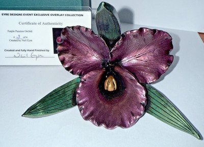 Harmony Kingdom Artist Neil Eyre PURPLE ORCHID  - LE 1 of 4 NIB w/COA