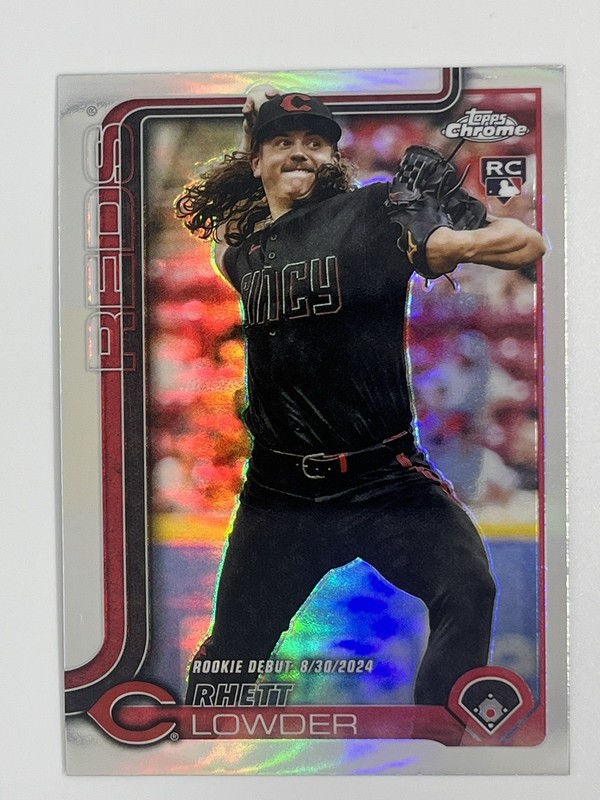 Rhett Lowder 2025 Topps Chrome Update #USC110 Reds Rookie Debut Refractor
