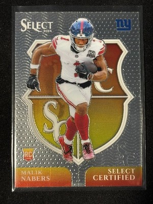 2024 Panini Select - Select Certified Rookies Malik Nabers #6 (RC)
