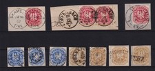 AP085) Preu&szlig;en Nr. 24 + 25 + 25 : Lot gestempelte Marken / Briefst&uuml;cke