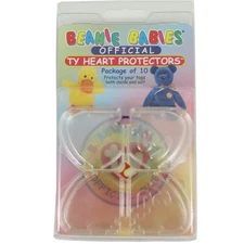 TY Beanie Baby Heart Tag Protectors - 10 PACK (Official Ty Brand) (Original) New