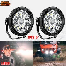 Pair Laser 5 Led Work Lights Offroad 4x4 Driving Fog Lamps Fit Jeep Wrangler Pair Laser 5 Led Work Lights Offroad 4x4 Driving Fog Lamps Fit Jeep Wrangler