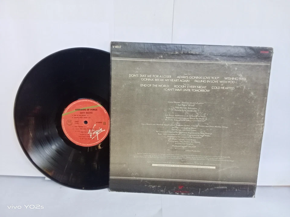 Gary Moore 33 об/мин Филиппины 12 дюймов EP LP Corridors Of Power - Изображение 2 из 2