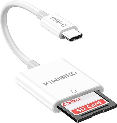 KiWiBiRD USB C SD Kartenleser, SD auf Typ C OTG Adapter für SDHC SDXC UHS-I Karte