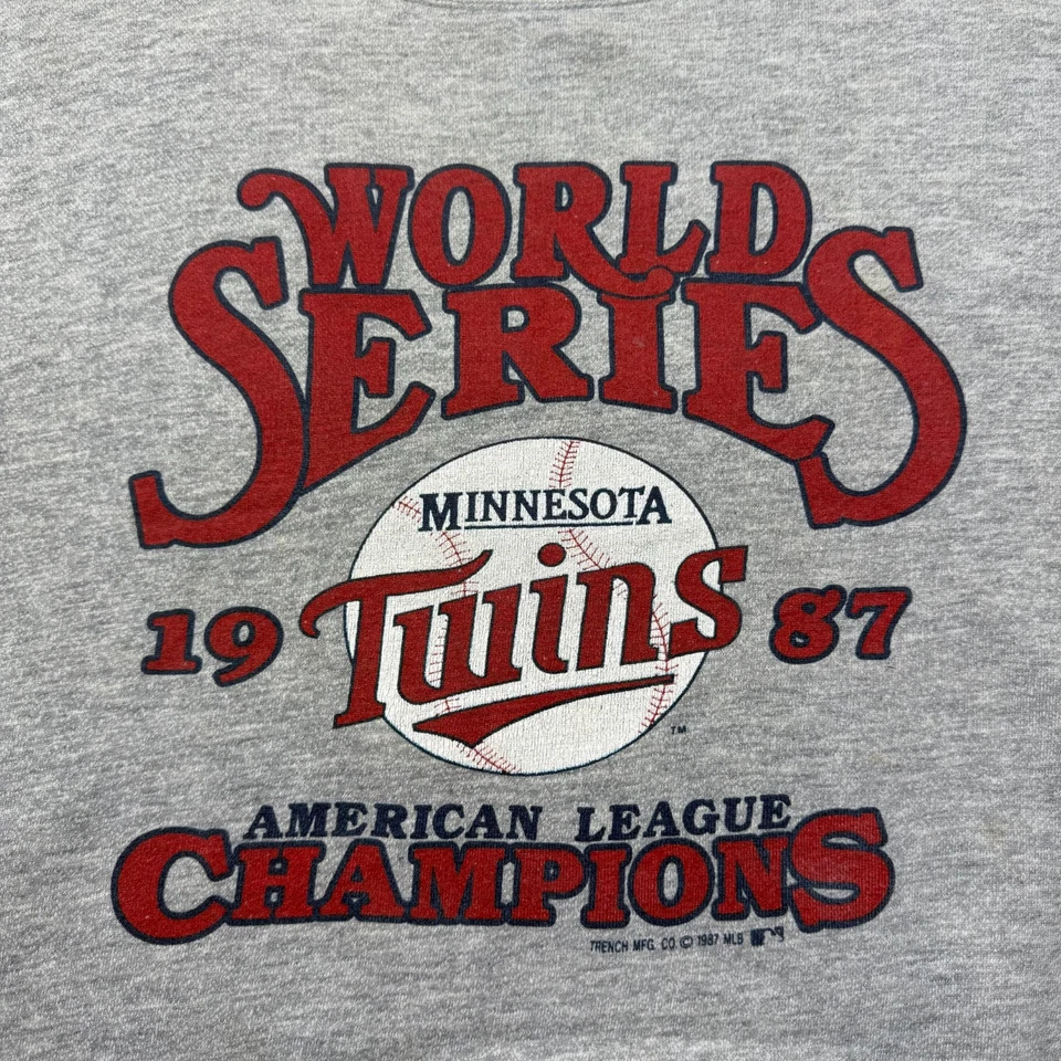 Vintage 1987 Minnesota Twins MLB American League Champions Sweatshirt - Size XL - Image 2 of 4