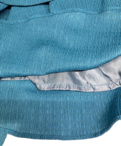 Ameri Crepe Volume Gather Skirt Blue Polyester Us… - image 5