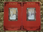 Lot of 2 - 2023 PAMP SUISS 10g .999 Silver Bar Rabbit Lunar Calendar Series