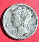 1924 US Mercury SILVER Dime "Philadelphia" Mint! FINE! Old US Coin!