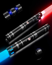 Lightsaber Toy Dueling Light Saber 20 Colors 4 Modes  Sounds 2-In-1 Detachable