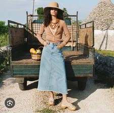 SPELL & THE GYPSY COLLECTIVE Eve Long Denim Maxi Skirt Size L SP15